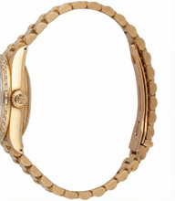Afbeelding in Gallery-weergave laden, diamanten rand Rolex Datumjust horloge dame presidentiële stijl goud