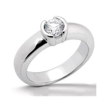 Afbeelding in Gallery-weergave laden, Fijne Diamant Solitaire Verlovingsring 1,01-karaat Tweekleurig 14K Goud – hoofdaanzicht