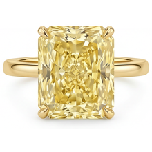 Afbeelding in Gallery-weergave laden, Tijdloos Fancy Gele Diamant Enkele Steen Ring 2 karaat – hoofdaanzicht