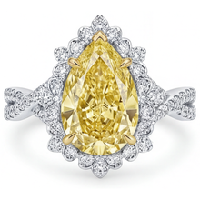 Afbeelding in Gallery-weergave laden, Elegant Halo Verlovingsring 3 karaat – hoofdaanzicht
