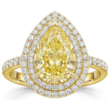 Afbeelding in Gallery-weergave laden, Fancy Gele Diamant Sieraad Ring – vooraanzicht