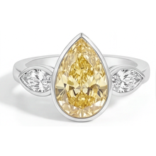 Afbeelding in Gallery-weergave laden, Fancy Gele Diamant Sieraad Ring 2,75-karaat 14 Karaat Witgoud – vooraanzicht