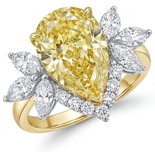 Afbeelding in Gallery-weergave laden, Verblindend Fancy Gele Diamant Statement Ring 4 karaat – hoofdaanzicht