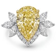 Afbeelding in Gallery-weergave laden, Fancy Gele Diamant Statement Ring – vooraanzicht