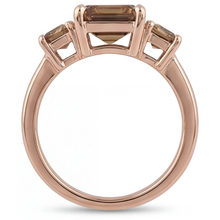 Afbeelding in Gallery-weergave laden, Fijne Diamant 3-Steens Ring – zijaanzicht