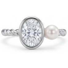 Afbeelding in Gallery-weergave laden, Fijne Diamant Enkele Steen Ring 1,50-karaat 14K Witgoud – hoofdaanzicht
