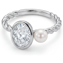 Afbeelding in Gallery-weergave laden, Fijne Diamant Enkele Steen Ring 1,50 karaat 14K Witgoud – zijaanzicht