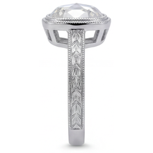 Afbeelding in Gallery-weergave laden, Fijne Diamant Halo Ring 3,25-karaat 14K Witgoud – profielaanzicht