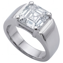 Afbeelding in Gallery-weergave laden, Fijne Diamant Heren Ring 5-karaat 14 Karaat Witgoud – zijaanzicht