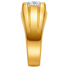 Afbeelding in Gallery-weergave laden, Fijne Diamant Mannen Ring – hoekaanzicht