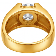 Afbeelding in Gallery-weergave laden, Fijne Diamant Mannen Ring – profielaanzicht