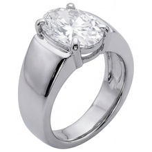 Afbeelding in Gallery-weergave laden, Fijne Diamant Mannen Ring – hoekaanzicht