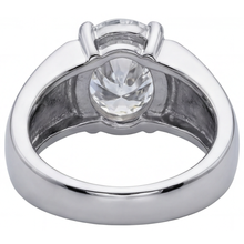 Afbeelding in Gallery-weergave laden, Ovaal Fijne Diamant ring in 14K Witgoud – detailaanzicht