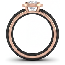 Afbeelding in Gallery-weergave laden, Fijne Diamant Sieraad Ring 1,50 karaat Tweekleurig 14K Goud – hoekaanzicht