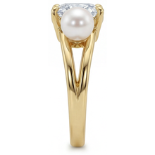 Afbeelding in Gallery-weergave laden, Cushion Fijne Diamant ring in 14K Geelgoud – bovenaanzicht