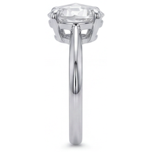 Afbeelding in Gallery-weergave laden, Geraffineerd Fijne Diamant Solitaire Ring 4 karaat – hoekaanzicht