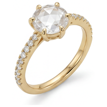 Afbeelding in Gallery-weergave laden, Rond Geslepen Fijne Diamant ring in 14 Karaat Geelgoud – vooraanzicht