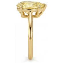 Afbeelding in Gallery-weergave laden, Handgemaakt Gele Kanarie Diamant Statement Ring 2 karaat – bovenaanzicht