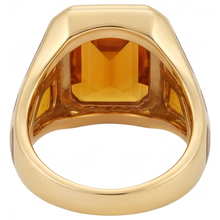 Afbeelding in Gallery-weergave laden, Sieraadsteen Ring 14K Geelgoud met Gouden Citrien – profielaanzicht