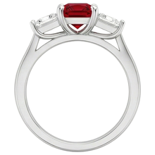 Afbeelding in Gallery-weergave laden, echte princess robijn 2.50karaat ring op wit