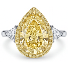 Afbeelding in Gallery-weergave laden, Luxueus Kanariegele Diamant Statement Ring 4,75 karaat – hoofdaanzicht