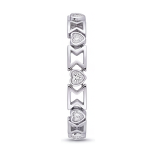 Afbeelding in Gallery-weergave laden, Labgekweekte diamanten armband 5 karaat hart chevron-schakel 14k Witgoud 7 inch