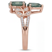 Afbeelding in Gallery-weergave laden, Luxe Gekleurde Steen Ring 3,25 karaat – hoekaanzicht