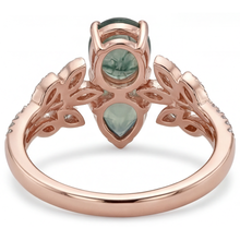 Afbeelding in Gallery-weergave laden, Luxe Moss Agate Gekleurde Steen Ring 3,25 karaat – profielaanzicht