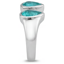 Afbeelding in Gallery-weergave laden, Elegant Neon Paraiba Gekleurde Steen Ring 1 karaat – achteraanzicht