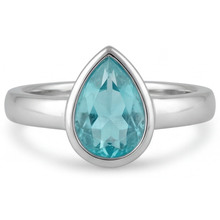 Afbeelding in Gallery-weergave laden, Neon Paraiba Gekleurde Steen Ring – profielaanzicht