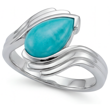 Afbeelding in Gallery-weergave laden, Neon Paraiba Gekleurde Steen Ring 2-karaat 14 Karaat Witgoud – hoekaanzicht