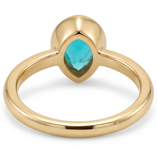 Afbeelding in Gallery-weergave laden, Elegant Paraiba Toermalijn Edelsteen Ring 1,25 karaat – achteraanzicht
