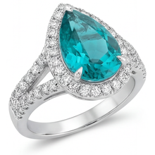 Afbeelding in Gallery-weergave laden, Handgemaakt Halo Zetting Ring 5,50 karaat – zijaanzicht