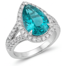 Afbeelding in Gallery-weergave laden, Handgemaakt Halo Zetting Ring 5,50 karaat – hoekaanzicht