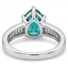 Afbeelding in Gallery-weergave laden, Paraiba Toermalijn Sieraadsteen Ring 2,50 karaat 14K Witgoud – detailaanzicht
