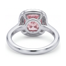 Afbeelding in Gallery-weergave laden, Verlovingsring met roze diamant 1,21 karaat kussengeslepen