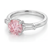 Afbeelding in Gallery-weergave laden, Roze diamanten verlovingsring 3,1 karaat rond