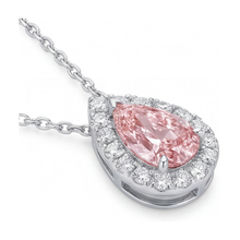 Afbeelding in Gallery-weergave laden, Collier met peervormige roze diamant 1,9 karaat