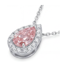 Afbeelding in Gallery-weergave laden, Collier met peervormige roze diamant 1,9 karaat