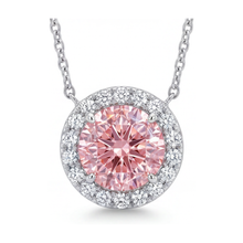 Afbeelding in Gallery-weergave laden, Collier met roze diamant 2,4 karaat rond