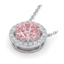 Afbeelding in Gallery-weergave laden, Collier met roze diamant 2,4 karaat rond