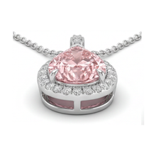 Afbeelding in Gallery-weergave laden, Collier met peervormige roze diamant, 3,6 karaat