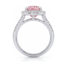 Afbeelding in Gallery-weergave laden, Roze diamanten ring 3,2 karaat peervormig