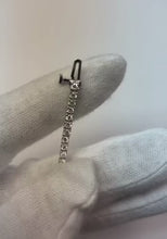 Video laden en afspelen in Gallery-weergave, Dames ronde diamanten tennisarmband wit goud 14K 3 karaat