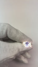 Video laden en afspelen in Gallery-weergave, Stralende diamanten sieraden Smaragd blauwe saffier 3 stenen ring 3 karaat