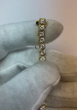Video laden en afspelen in Gallery-weergave, Dames ronde briljant geslepen diamanten tennisarmband 6 karaat