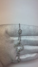 Video laden en afspelen in Gallery-weergave, Echt Diamanten Kruisen Armband 2,50 karaat Dames Witgouden Sieraden