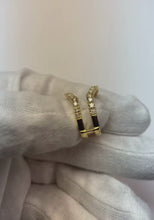 Video laden en afspelen in Gallery-weergave, Prinses Geslepen Diamant Invoegen Verlovingsring Enhancer goud 14K 4 Ct