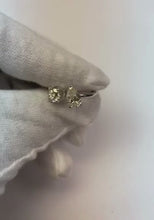 Video laden en afspelen in Gallery-weergave, Toi Et Moi Peer & Ronde Diamant Twee Stenen Ring 2 Karaat