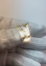 Video laden en afspelen in Gallery-weergave, Prinses Geslepen Diamant Invoegen Verlovingsring Enhancer goud 14K 4 Ct